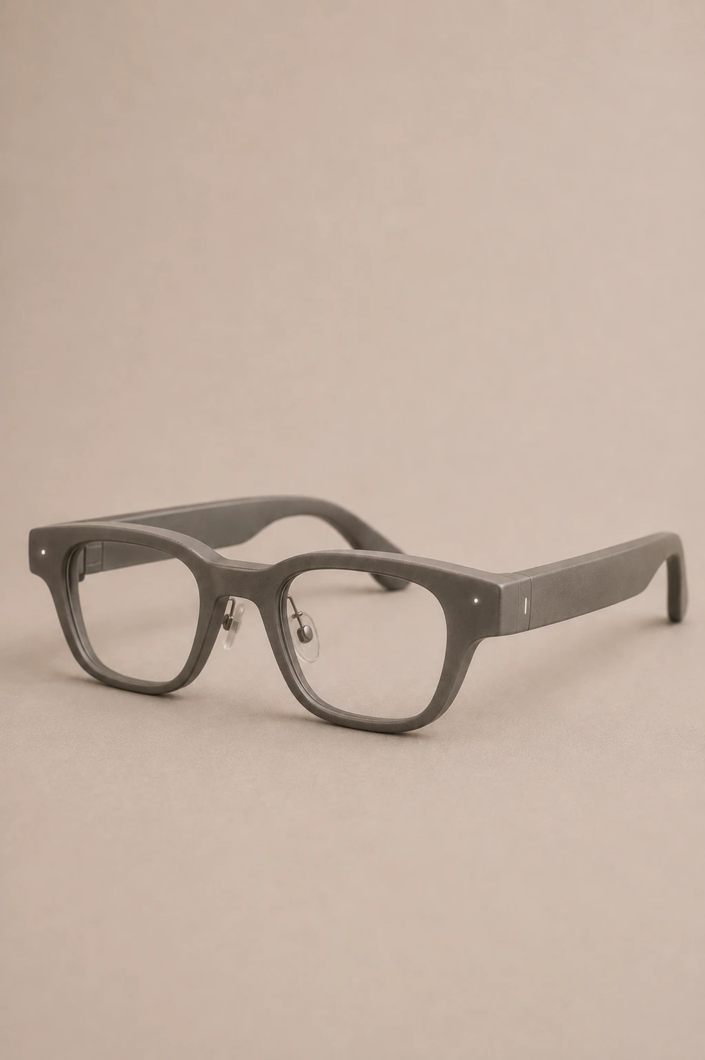 The Syntropic Labs Glasses, an eyeglass frame with an integrated memory camera at the hinge.